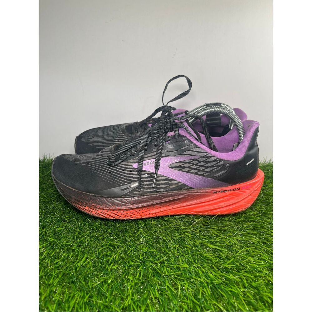 Brooks Hyperion Max Running Shoes Men’s Size 9.5 Black Purple Red Athletic Sneak